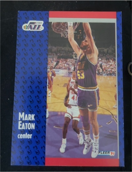 1991 Fleer #53 Mark Eaton — front