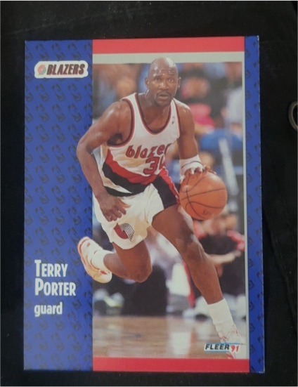1991 Fleer #91 Terry Porter — front