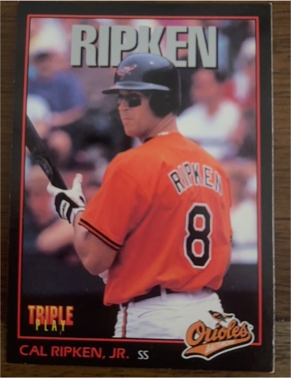 1991 Topps #8 Cal Ripken Jr. — front