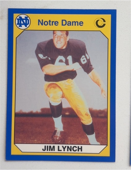 1981 College Collection Notre Dame #61 Jim Lynch — front
