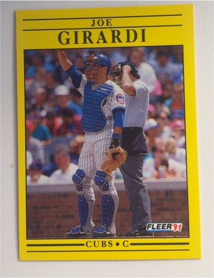 1991 Fleer #Cubs C Joe Girardi — front