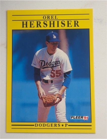 1991 Fleer #55 Orel Hershiser — front