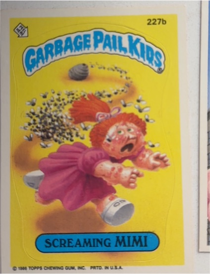 1986 Topps Garbage Pail Kids #227b Screaming Mimi — front