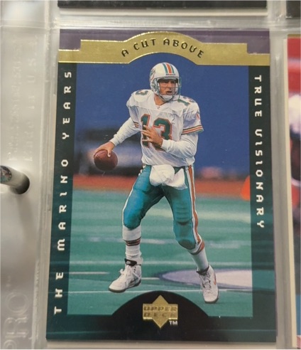 1995 Upper Deck A Cut Above Dan Marino — front