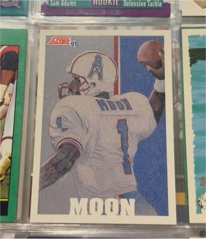 1991 Score #638 Warren Moon — front