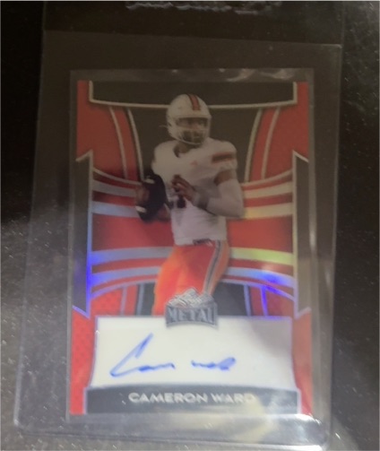 2025 Leaf Metal Cameron Ward Rookie Card Auto — front