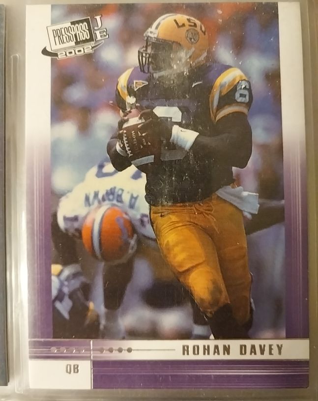 2002 Press Pass JE #41 Rohan Davey — front
