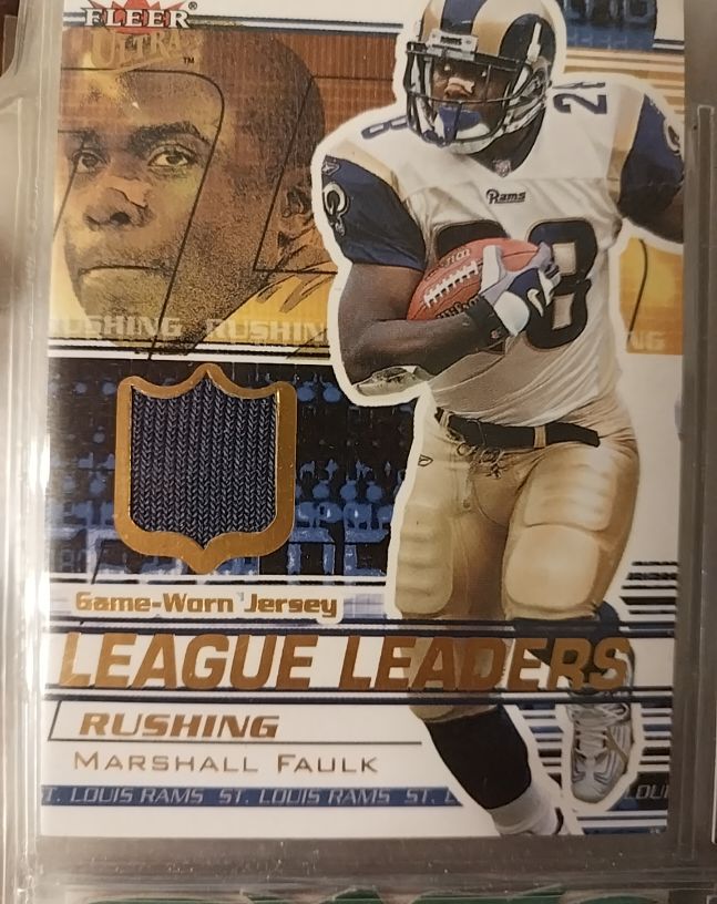 2002 Fleer Ultra #5 Marshall Faulk League Leaders — front