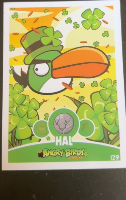 2012 Rovio Angry Birds Trading Card #129 Hal — front