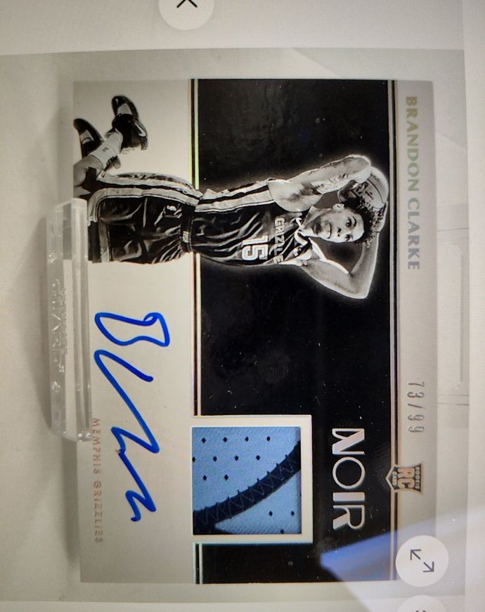 2019-20 Panini Noir #13 Brandon Clarke — front
