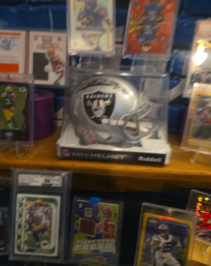 JaMarcus Russell Signed Oakland Raiders Riddell Mini Helmet — front
