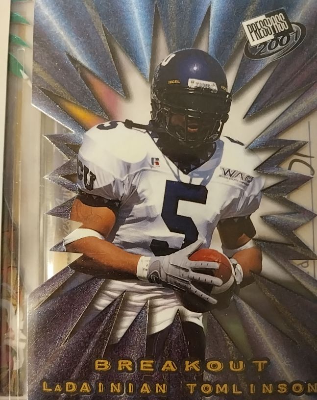 2001 Press Pass #B9 LaDainian Tomlinson Breakout — front