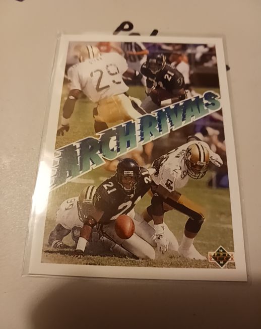 1991 Upper Deck #654 Deion Sanders / Vencie Glenn — front