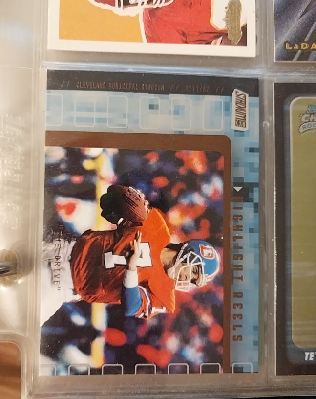 2001 Topps Stadium Club #HRJE John Elway Highlight Reels — front