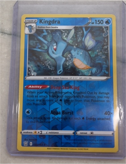 2021 Pokémon Sword & Shield Battle Styles #033 Kingdra — front