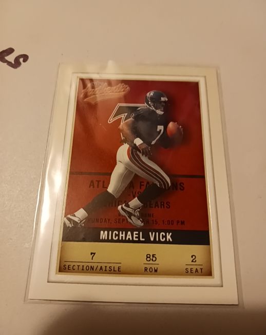 2002 Fleer Authentix #85 Michael Vick — front