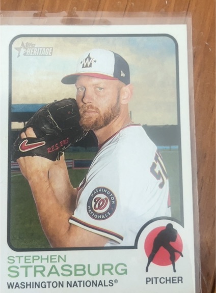 2022 Topps Heritage #139 Stephen Strasburg — front
