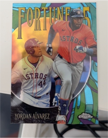 2025 Topps Chrome Fortune 15 #F15-9 Yordan Alvarez — front