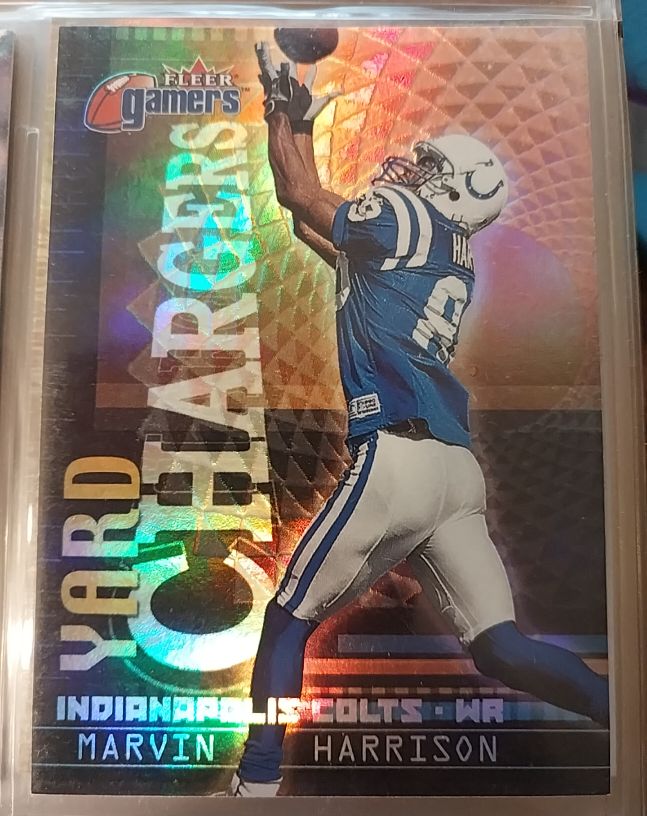 2000 Fleer Gamers Yard Chargers #1YC Marvin Harrison — front