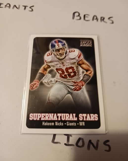 2012 Topps Magic Supernatural Stars #SS-HN Hakeem Nicks — front