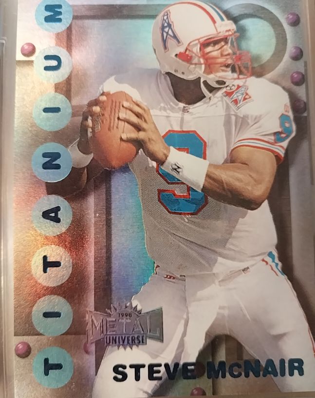 1996 Metal Universe Steve McNair — front