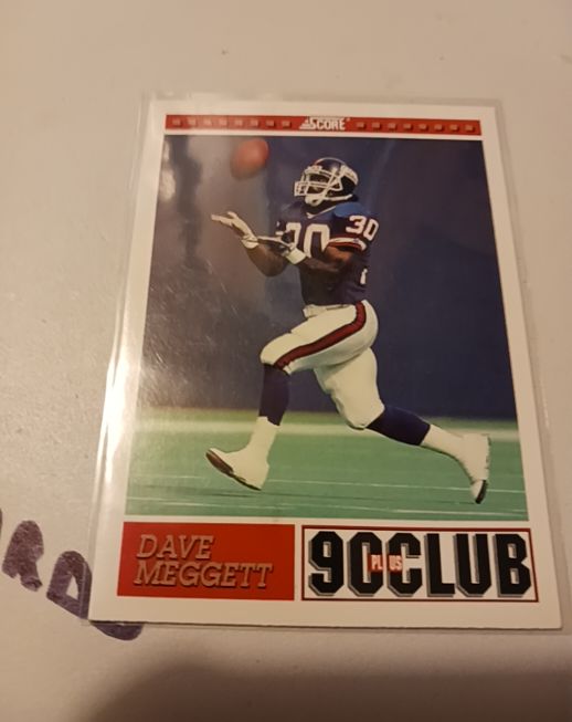 1993 Score #430 Dave Meggett 90 Plus Club — front