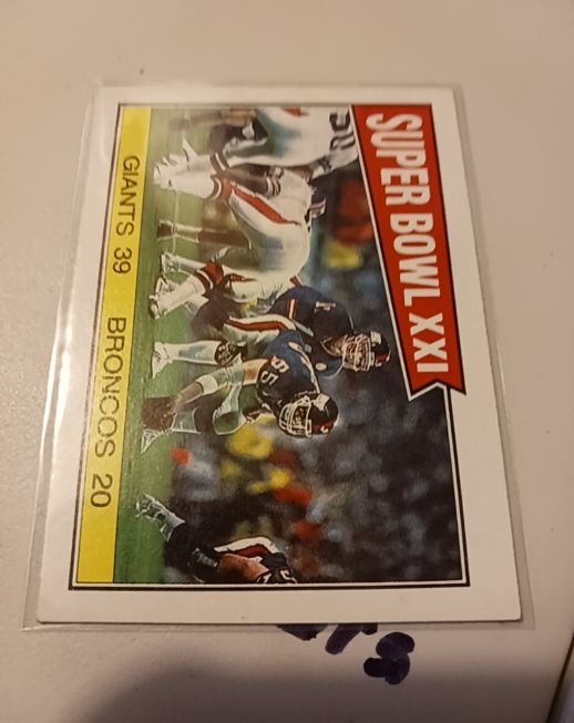 1987 Topps Super Bowl XXI #1 Phil Simms — front
