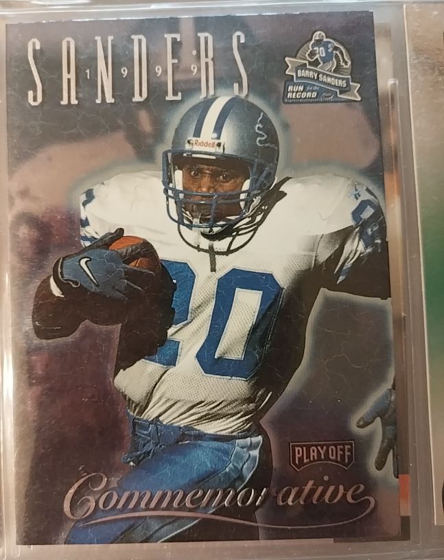 1999 Playoff Prestige EXP Commemorative #RR01 Barry Sanders — front