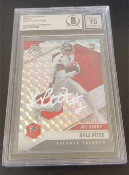 2021 Panini Mosaic NFL Debut #250 Kyle Pitts — front