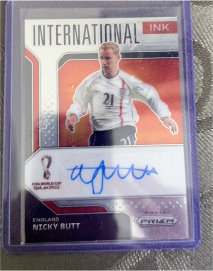 2022 Panini Prizm World Cup International Ink #I-NBU Nicky Butt — front