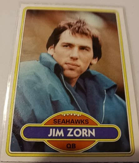 1980 Topps #20 Jim Zorn — front