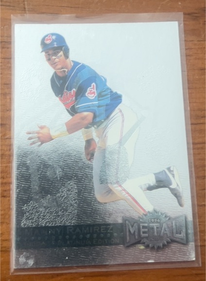 1996 Fleer Metal Universe Platinum Edition #52 Manny Ramirez — front