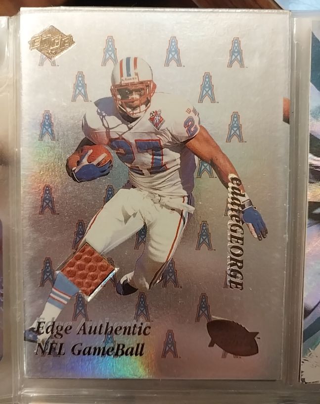 1998 Collector's Edge Fury Game Ball #EG Eddie George — front