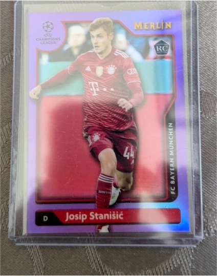 2021-22 Topps Merlin Chrome UEFA #20 Josip Stanisic Rookie Card — front
