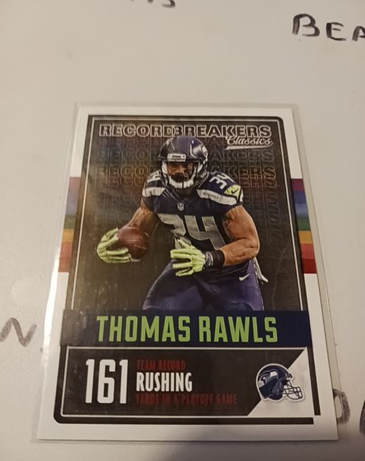 2017 Panini Classics Record Breakers #13 Thomas Rawls — front