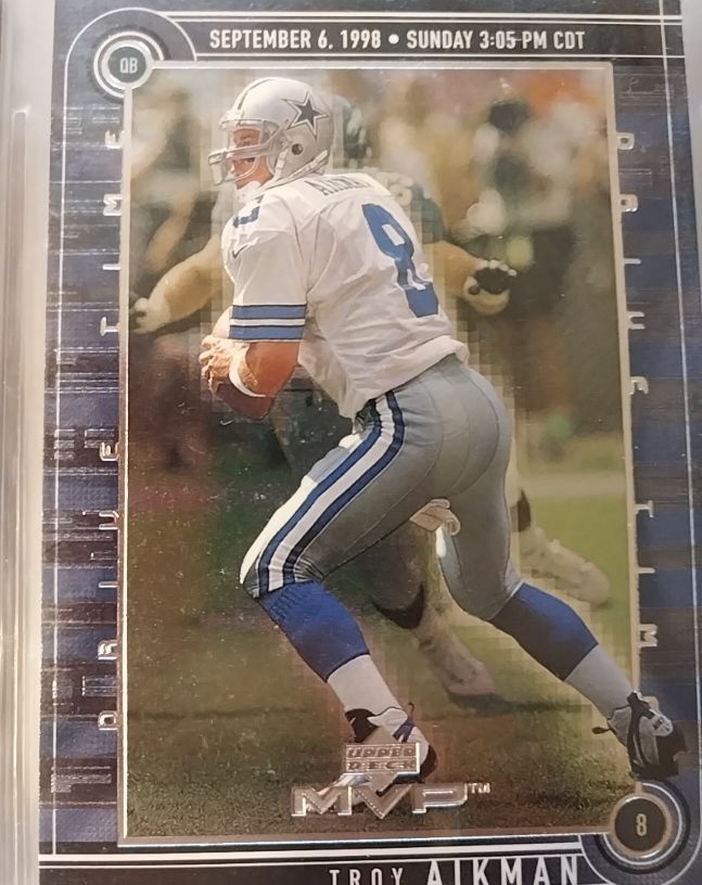 1999 Upper Deck MVP Drive Time #DT11 Troy Aikman — front