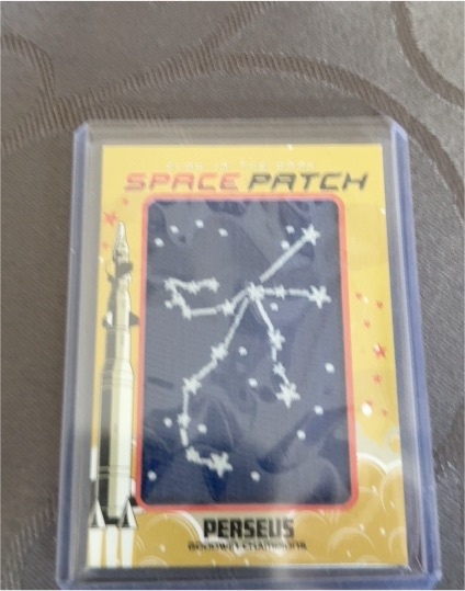 2023 Upper Deck Goodwin Champions #GSP-13 Perseus Glow in the Dark Space Patch — front