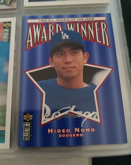 1996 Upper Deck Collector's Choice #705 Hideo Nomo Award Winner — front