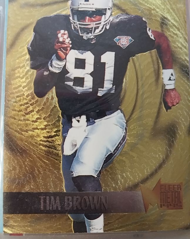 1995 Fleer Metal Gold Blasters #3 Tim Brown — front
