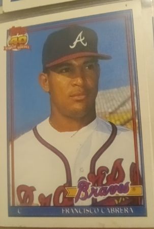 1991 Topps #693 Francisco Cabrera — front