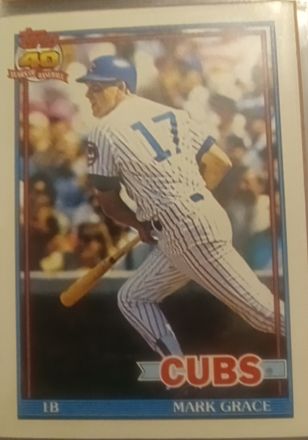 1991 Topps #520 Mark Grace — front