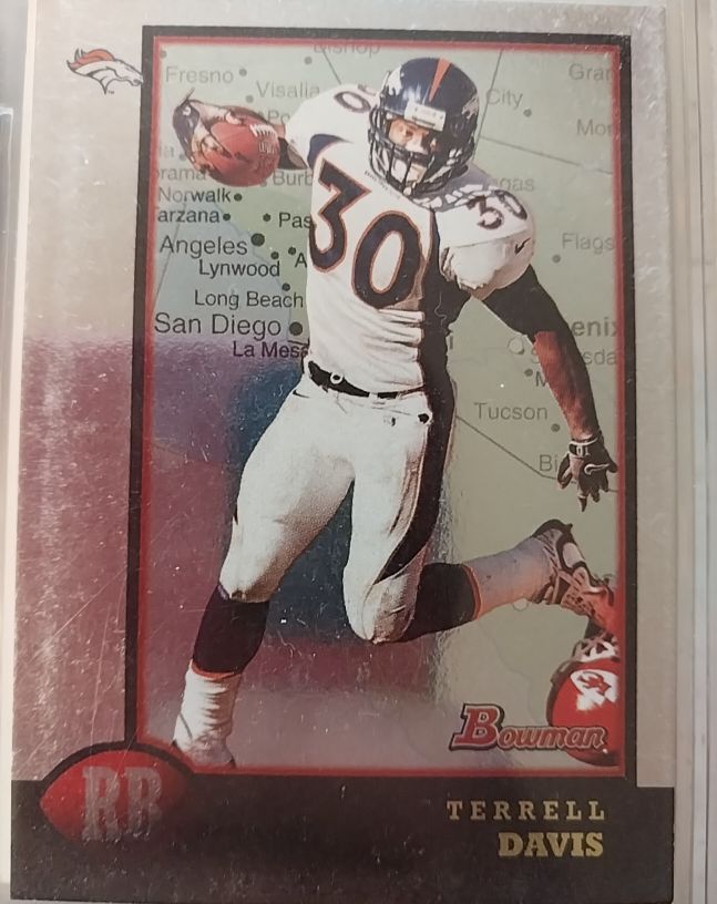 1998 Bowman #50 Terrell Davis — front