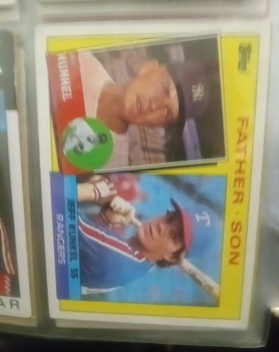 1987 Fleer #644 Dave Clark / Greg Swindell Father-Son — front