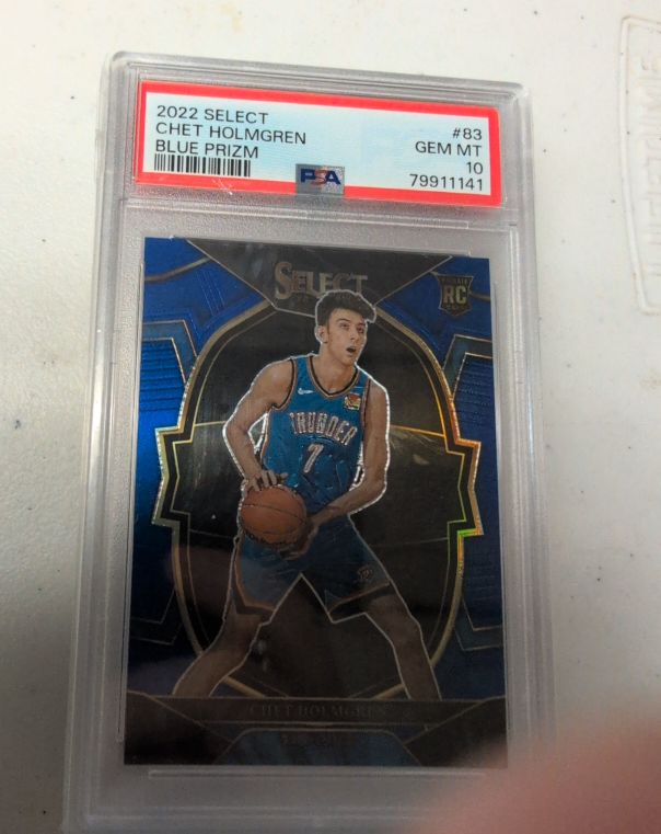 2022 Panini Select #83 Chet Holmgren Blue Prizm — front