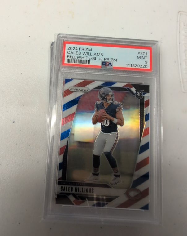 2024 Panini Prizm #301 Caleb Williams Red White Blue Prizm Rookie — front