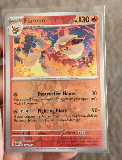 2023 Pokémon Scarlet & Violet 151 #136 Flareon — front