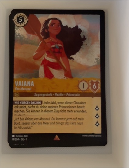 2023 Lorcana The First Chapter #14 Vaiana (Moana) of Motunui — front