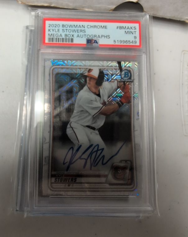 2020 Bowman Chrome #BMAKS Kyle Stowers Mega Box Autographs — front
