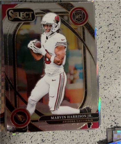 2024 Panini Select #219 Marvin Harrison Jr. RC Club Level Silver Prizm — front