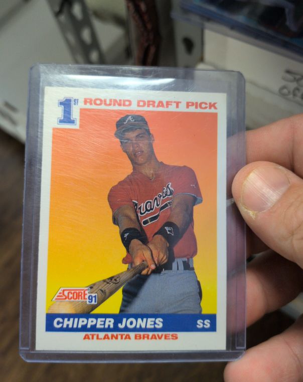 1991 Score #671 Chipper Jones — front